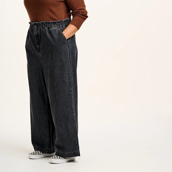 NWT Lucy & Yak Cody—Paper Bag Jeans in charcoal - Picture 1 of 4